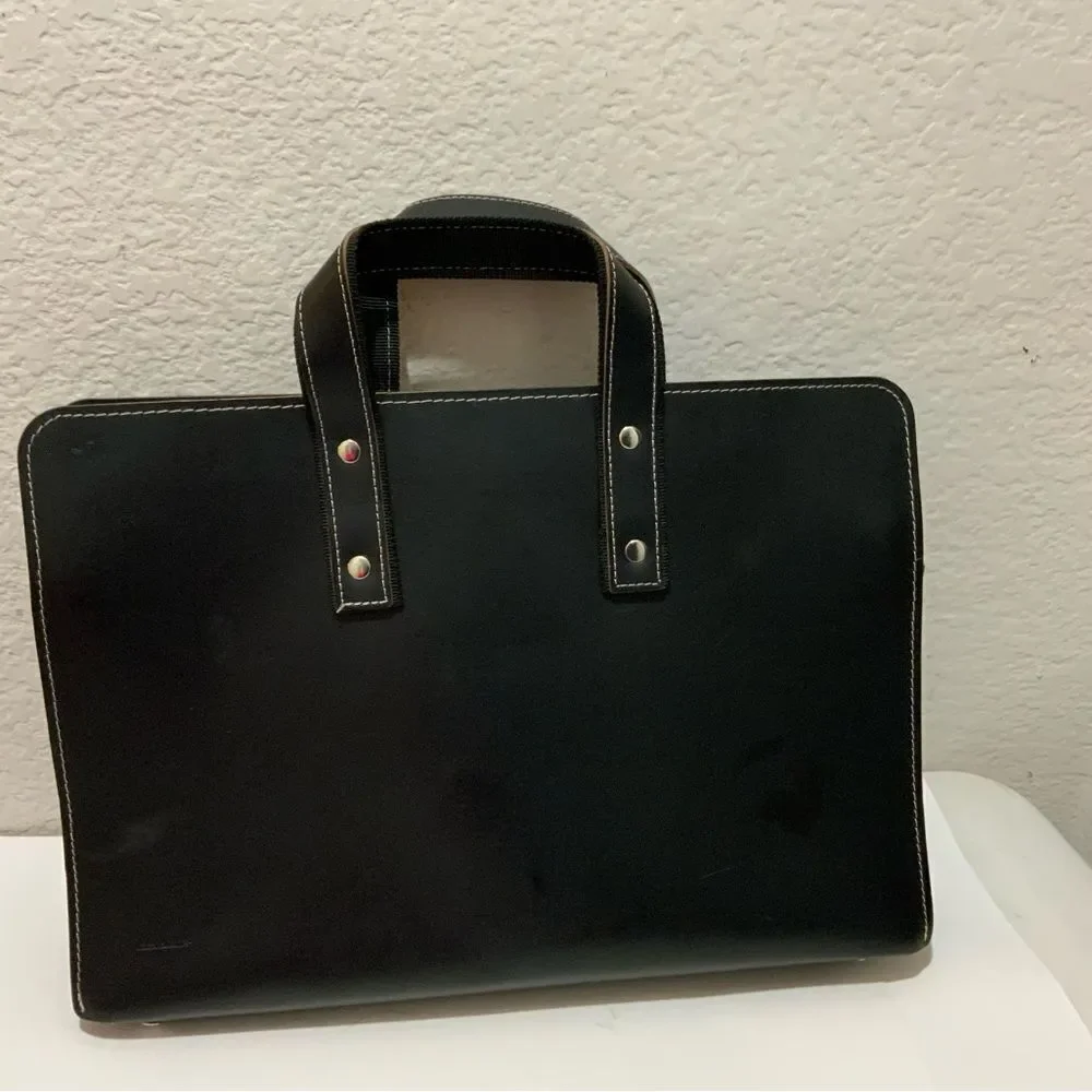 VACAVALIENTE Singapur U. Briefcase black leather